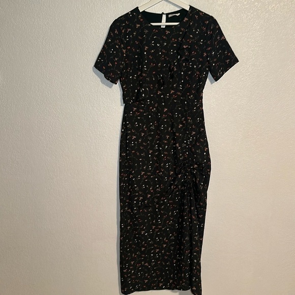 Bohme Floral Dark Green Maxi Dress Size XS - Picture 1 of 8